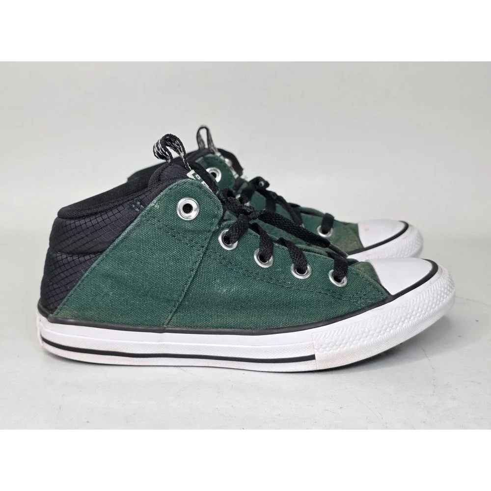 Converse Chuck Taylor All Star‎ Axel Youth Sneakers Size 2 Green Canvas Hi Shoes